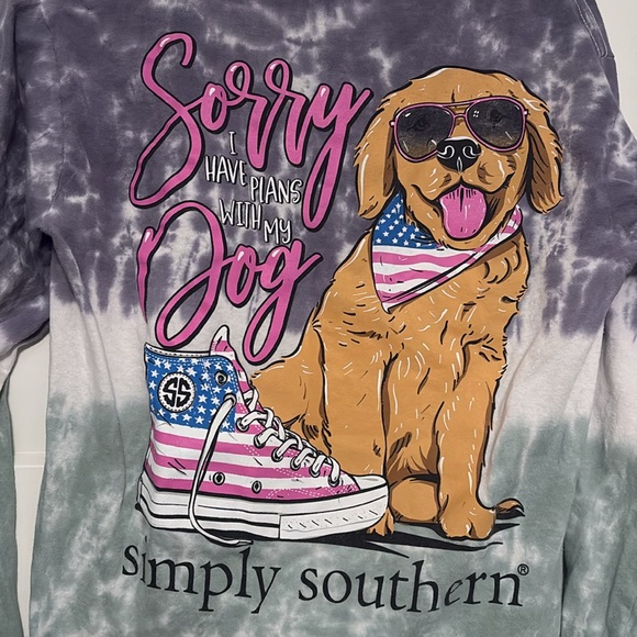 Simply Southern Tie-Dye Long Sleeve Shirt Size: S - Picture 6 of 6